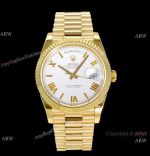 (GM Factory) Swiss 2836-2 Rolex Day-Date White Roman Watch 40mm AAA Copy